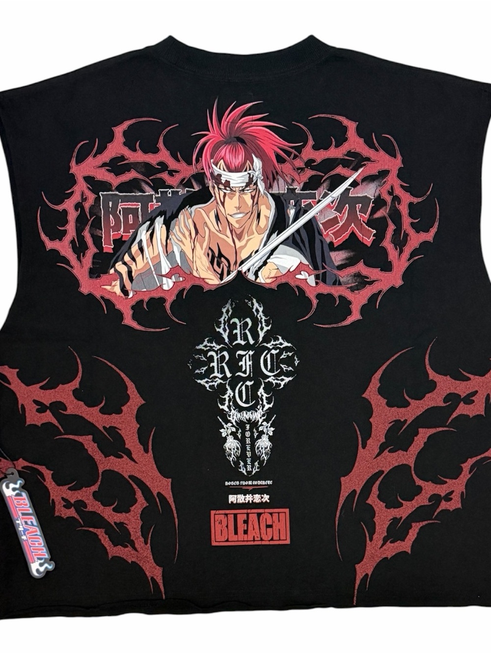 Bleach X Civil Regime Renji Black & Red Tank Top